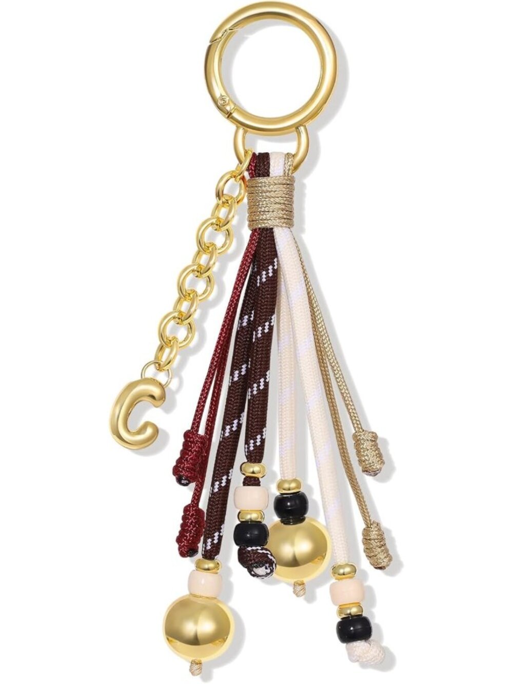 Colorful Initial Bag Charm for Women | Trendy Rope Purse Accessory